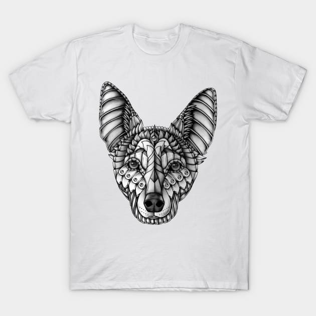 Ornate Australian Kelpie T-Shirt by Psydrian